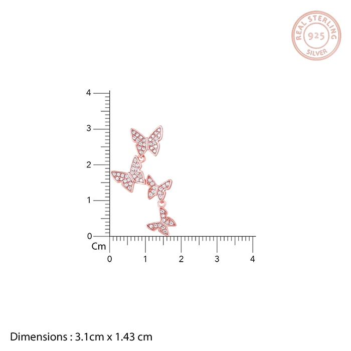 Anushka Sharma Rose Gold Wavering Wings Earrings