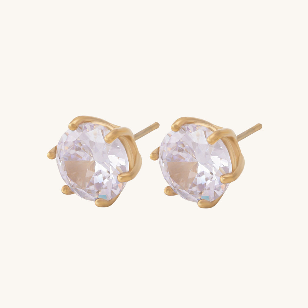 Diamond Halo Stud Earrings