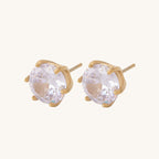Diamond Halo Stud Earrings