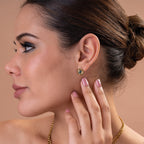 Turquoise Titanium Stud Earrings