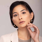 Delicate Pearl Necklace & Pearl Hook Earrings Combo Set