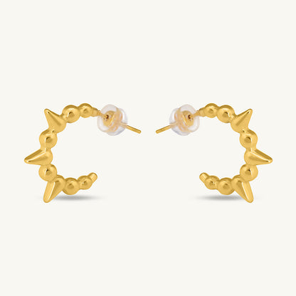Soft Spikes Hoop Earrings