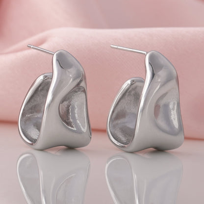 Fret Hoop Earrings