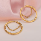 Chain Swing Hoop Earrings