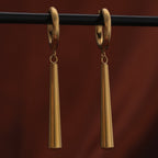 Dangling Pipe Hoop Earrings