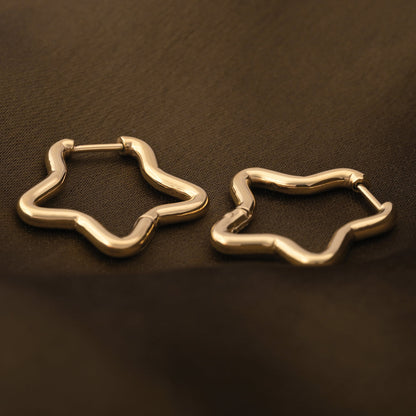 Star Hoop Earrings