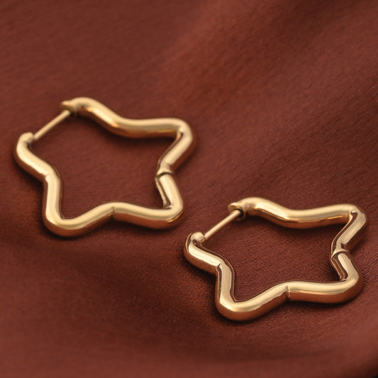 Star Hoop Earrings