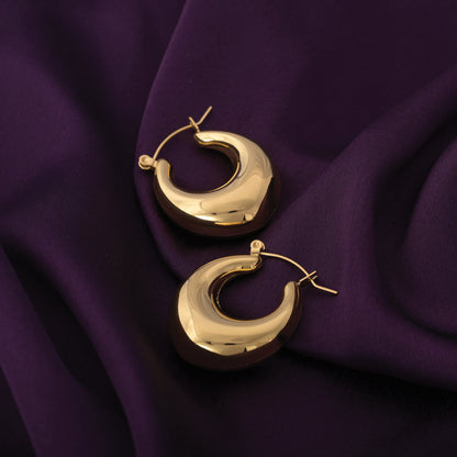 Chunky Drop Hoop Earrings