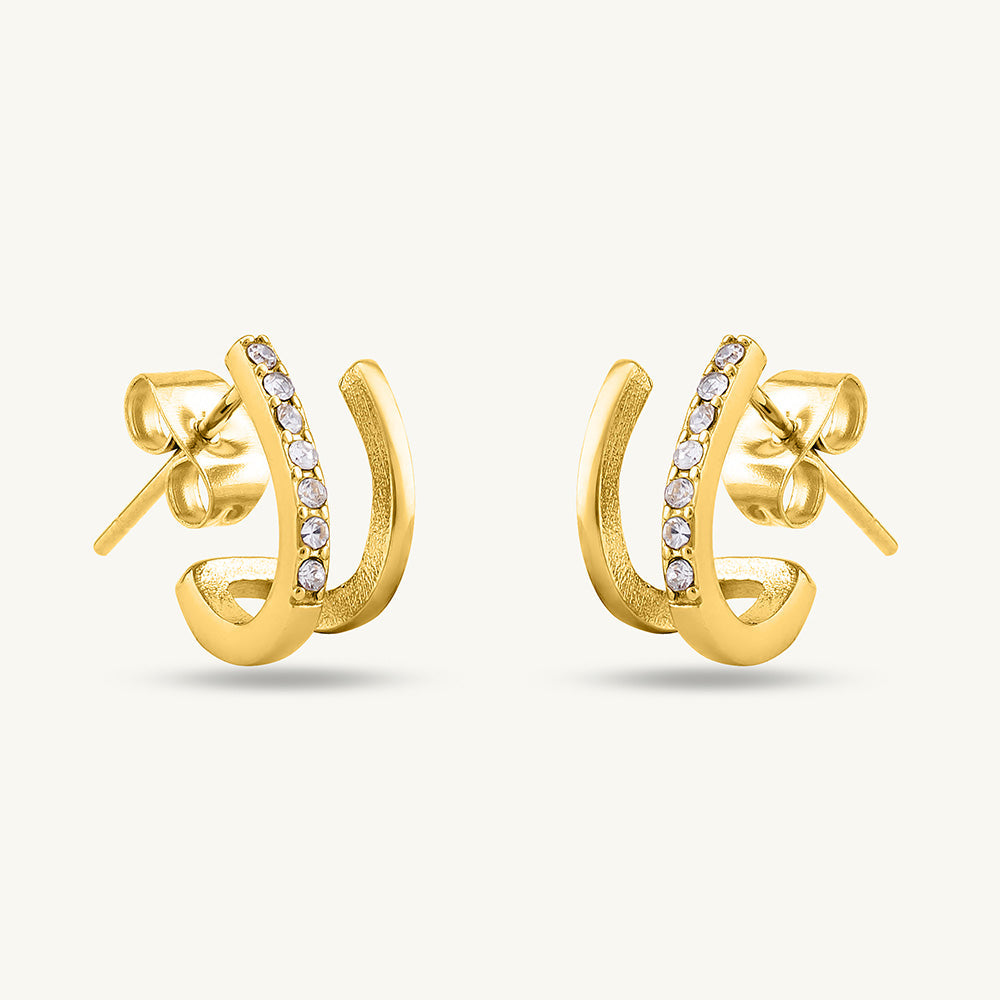 Crystal Curve Earrings