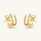 Crystal Curve Earrings