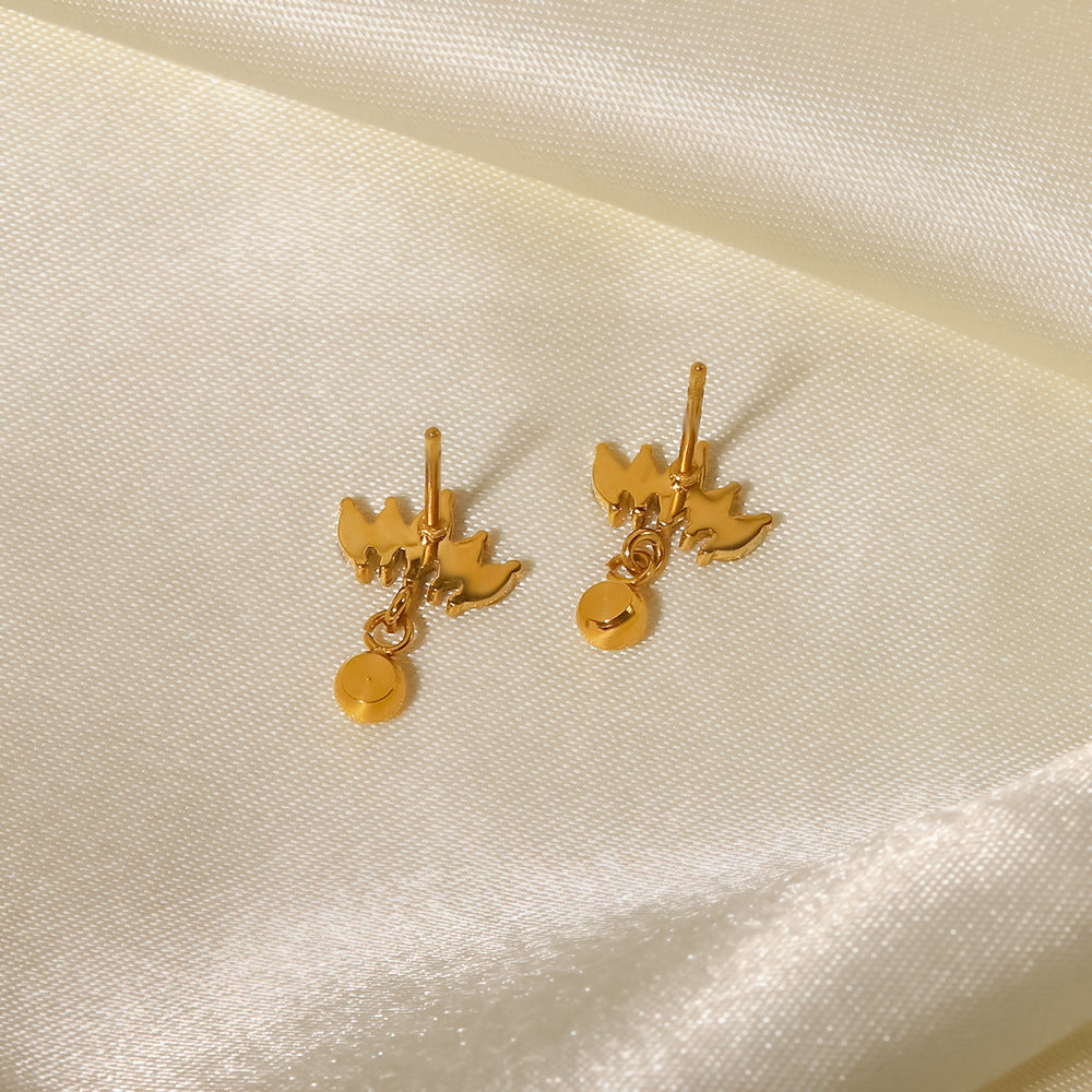 Lotus Solitaire Earrings