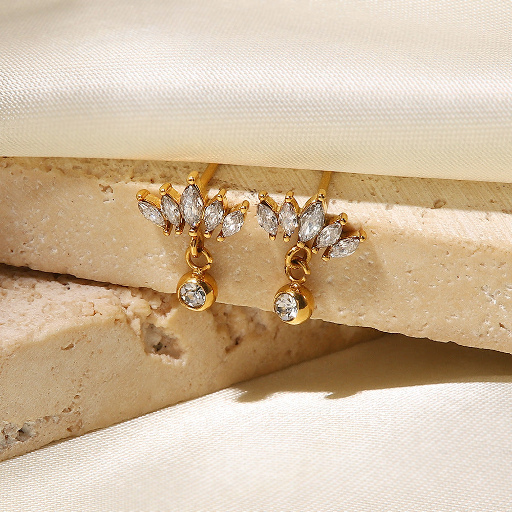 Lotus Solitaire Earrings