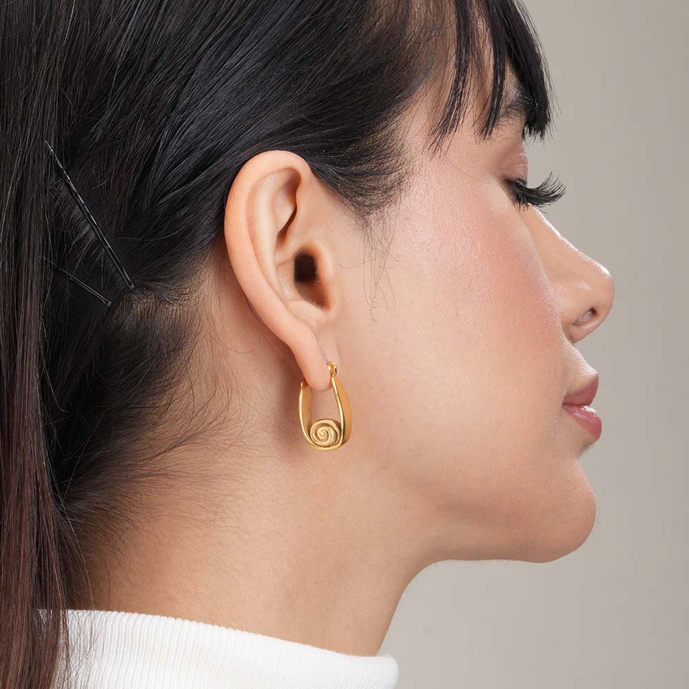 Golden Origami Earrings