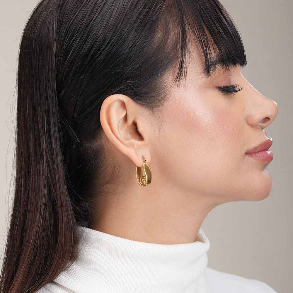 Golden Origami Earrings