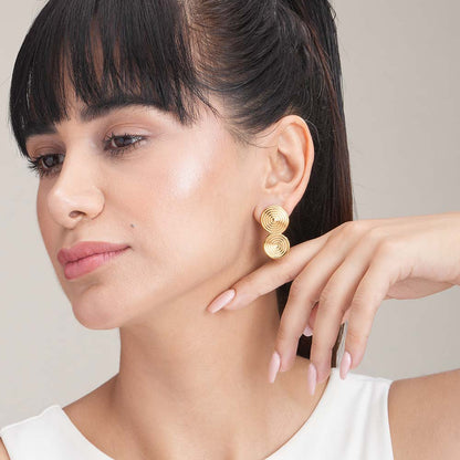 Gilded Coil Earrings
