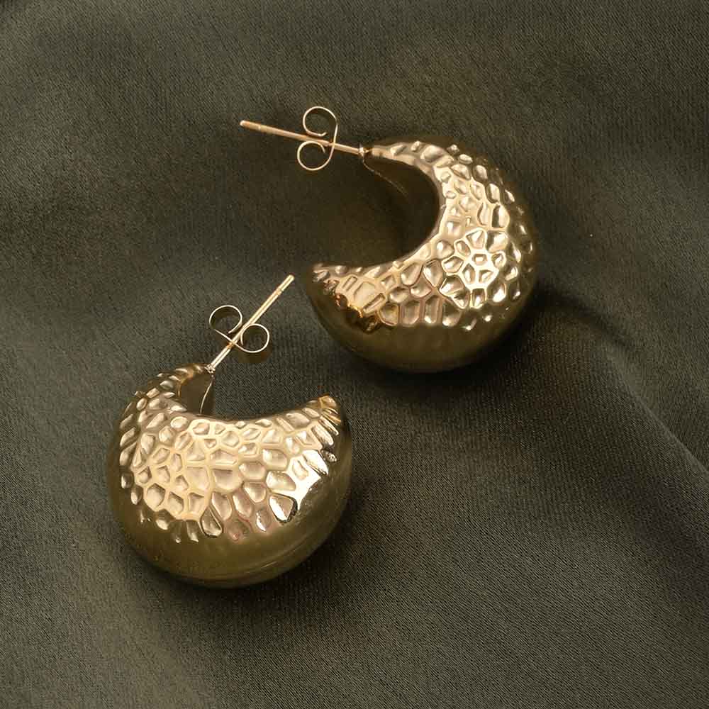 Hammered Dome Earrings