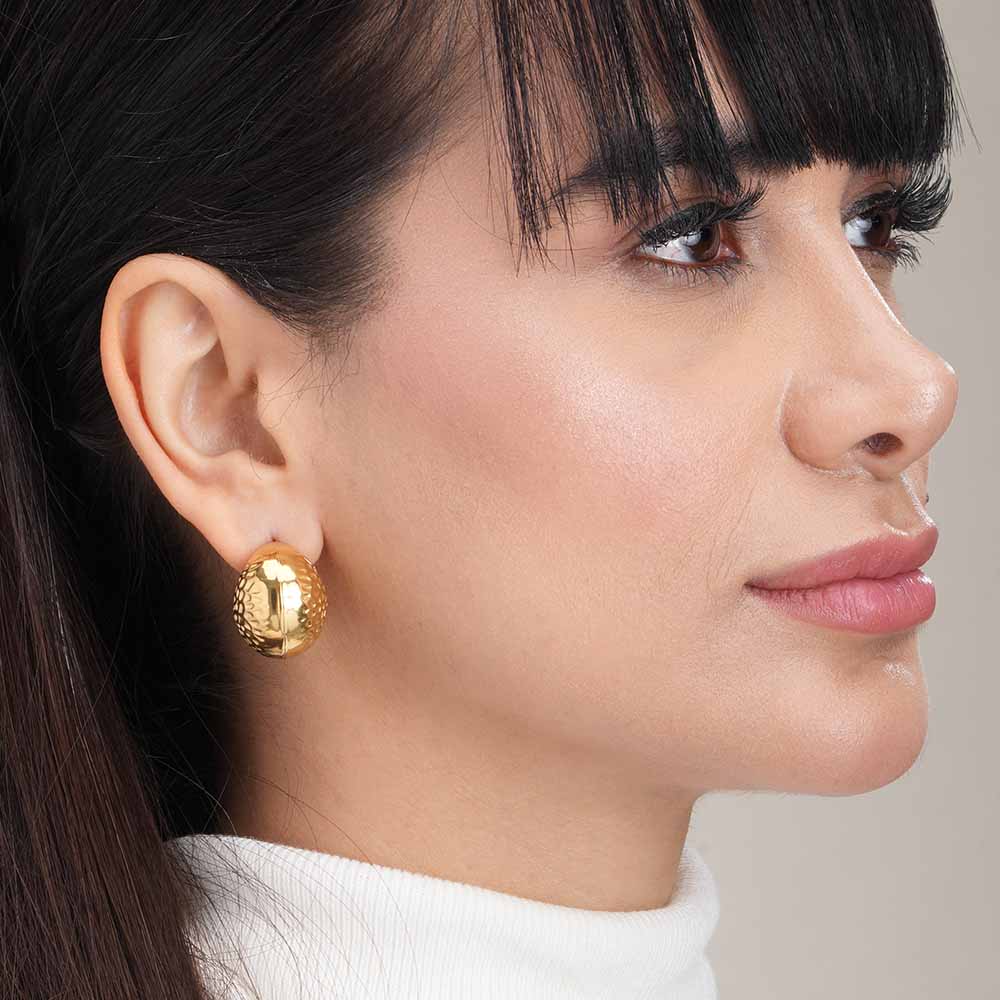 Hammered Dome Earrings