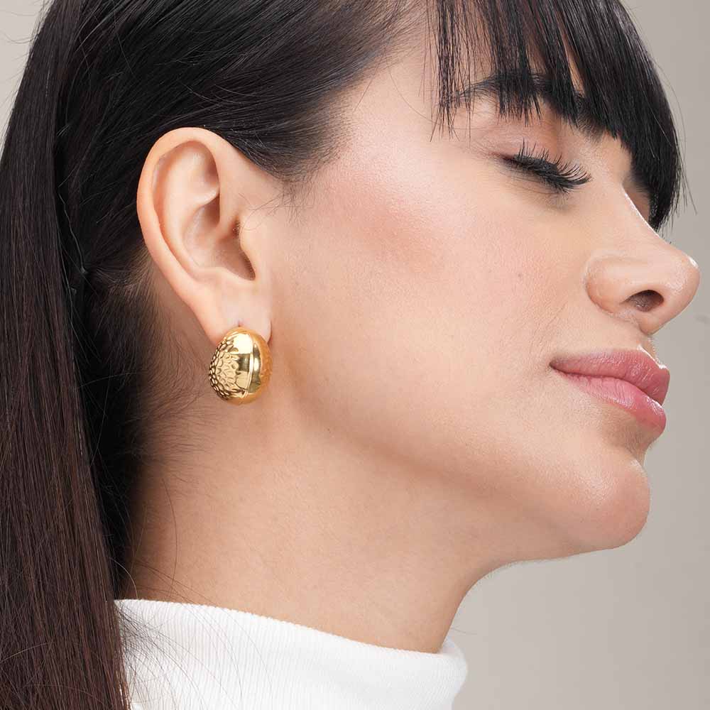 Hammered Dome Earrings