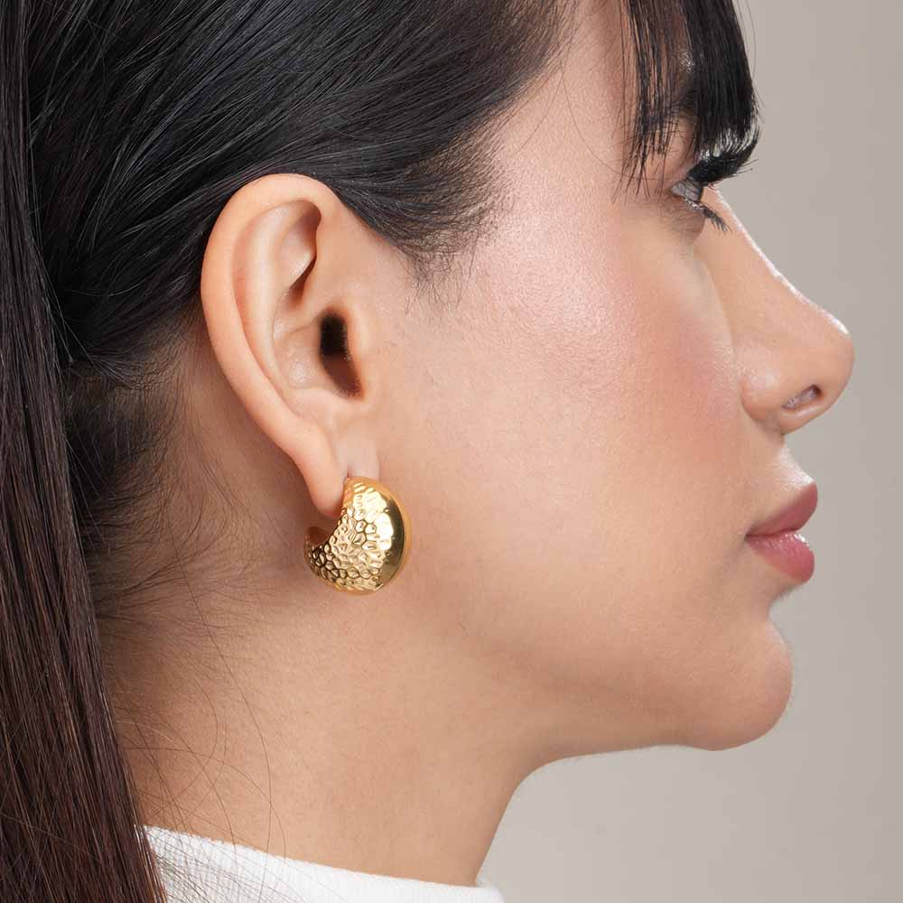 Hammered Dome Earrings