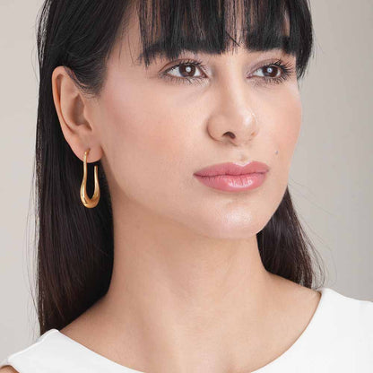 Lunar Curve Dangler Earrings