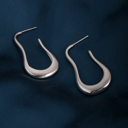 Lunar Curve Dangler Earrings