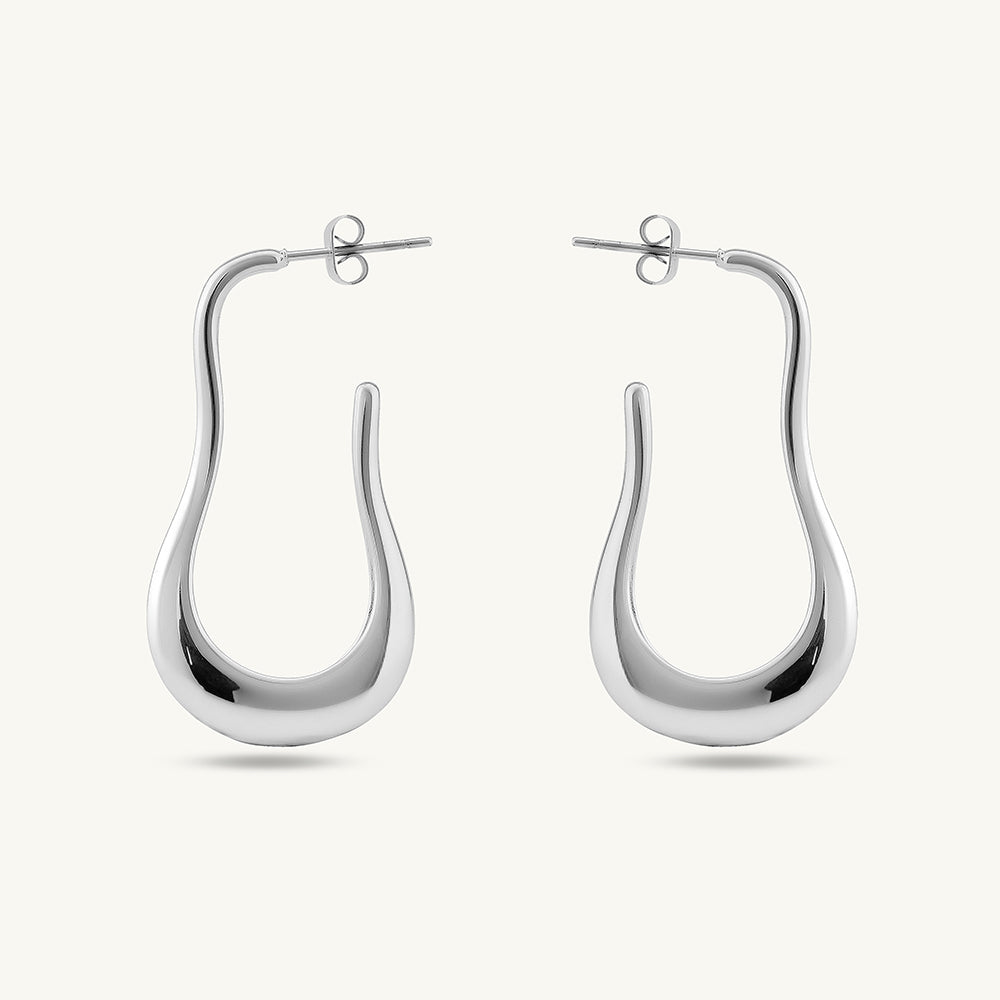 Lunar Curve Dangler Earrings