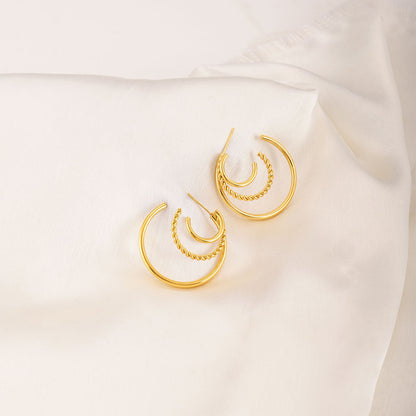 Golden Whirlwind Dangler Earrings