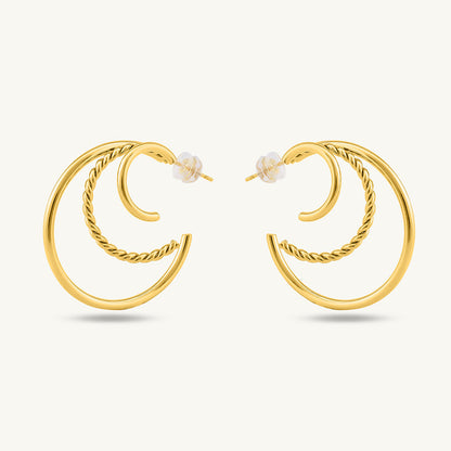 Golden Whirlwind Dangler Earrings