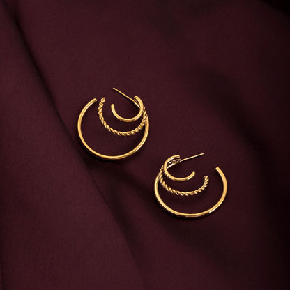 Golden Whirlwind Dangler Earrings