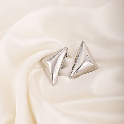 Sleek Triangle Stud Earrings