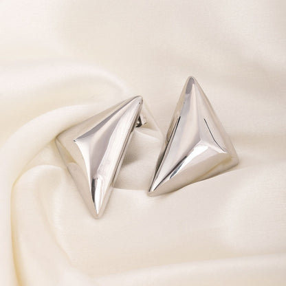 Sleek Triangle Stud Earrings