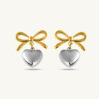 Diamond Affair Bracelet & Bi-metal Wrapped With Love Earrings Combo Set