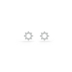 Elegant Floral 9KT Gold Lab Grown Diamond Stud Earring