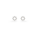 Elegant Floral 9KT Gold Lab Grown Diamond Stud Earring