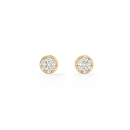 Lustrous Bouquet 9KT Gold Lab Grown Diamond Stud Earring