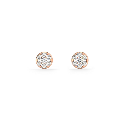 Lustrous Bouquet 9KT Gold Lab Grown Diamond Stud Earring