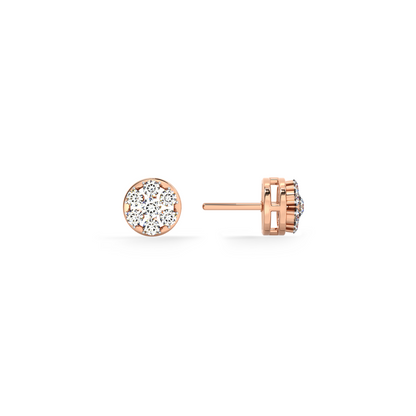 Lustrous Bouquet 9KT Gold Lab Grown Diamond Stud Earring