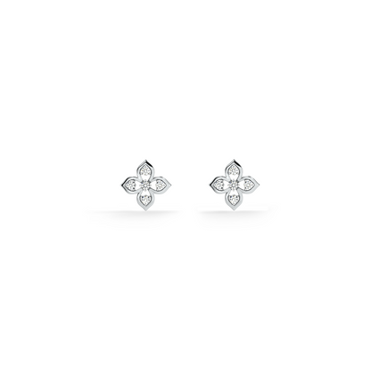 Petal Cluster 9KT Gold Lab Grown Diamond Stud Earring