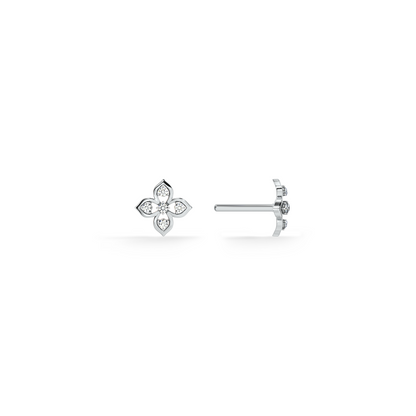 Petal Cluster 9KT Gold Lab Grown Diamond Stud Earring
