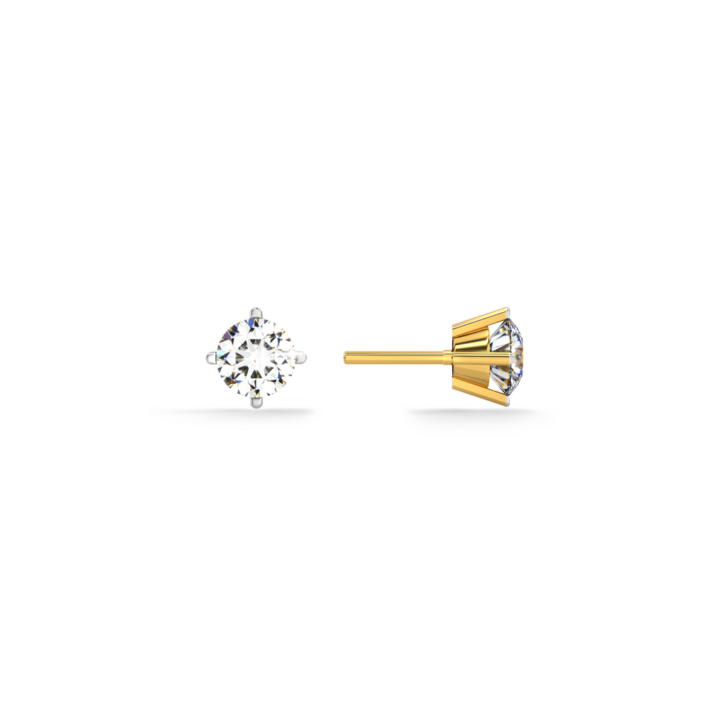 Crystal Peak 9KT Gold Lab Grown Diamond Stud Earring