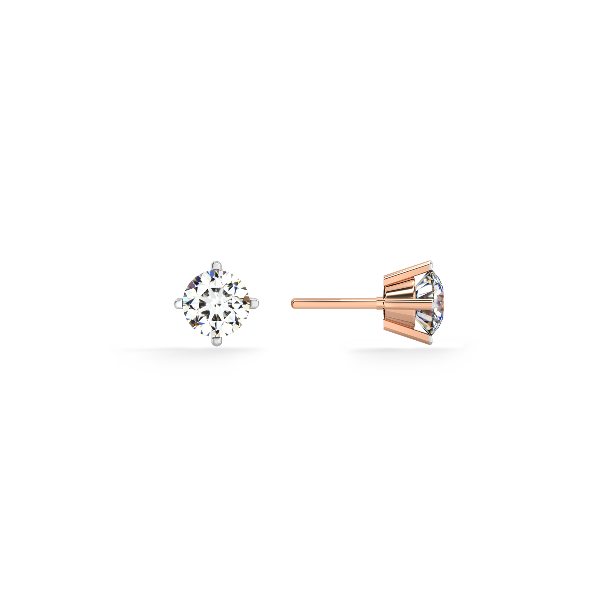 Crystal Peak 9KT Gold Lab Grown Diamond Stud Earring