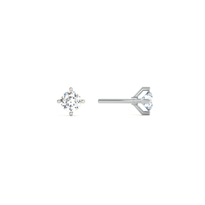 Vintage Blossom 9KT Gold Lab Grown Diamond Stud Earring