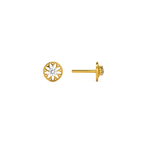 Crown-Set 9KT Gold Lab Grown Diamond Stud Earring