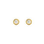 Crown-Set 9KT Gold Lab Grown Diamond Stud Earring