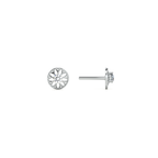 Crown-Set 9KT Gold Lab Grown Diamond Stud Earring