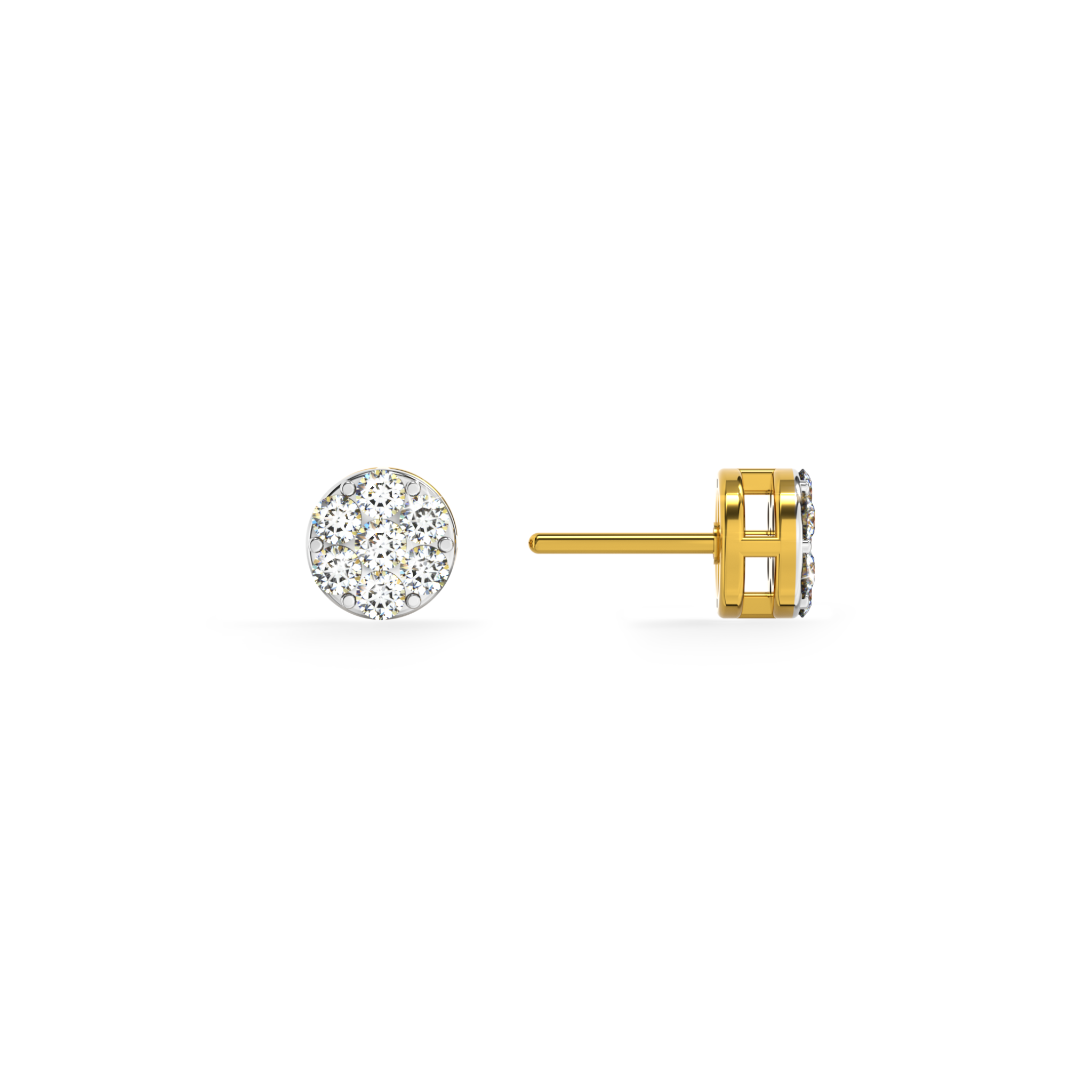 Bloom 9KT Gold Lab Grown Diamond Stud Earring