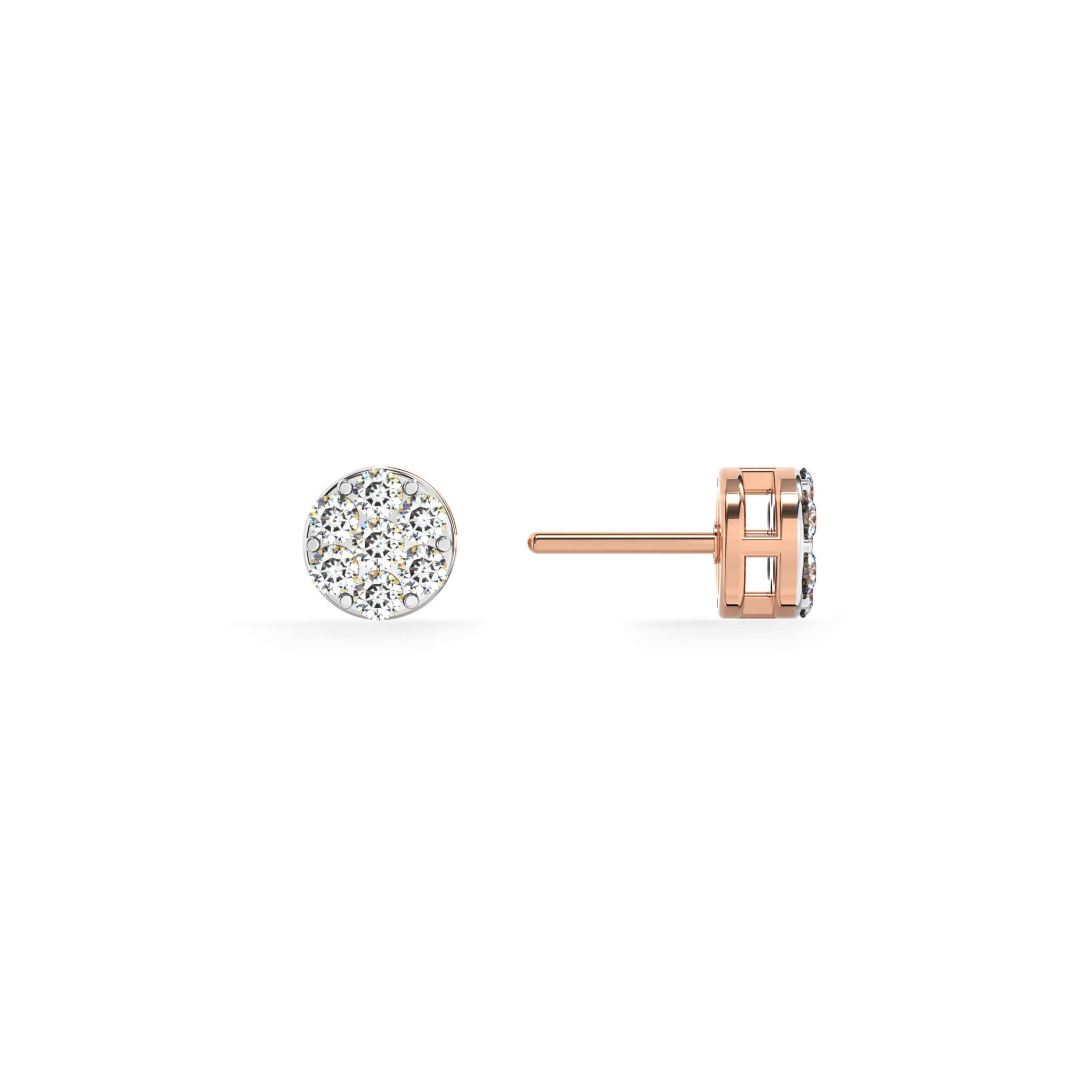 Bloom 9KT Gold Lab Grown Diamond Stud Earring
