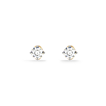 Regal Petal Halo 9KT Gold Lab Grown Diamond Stud Earring