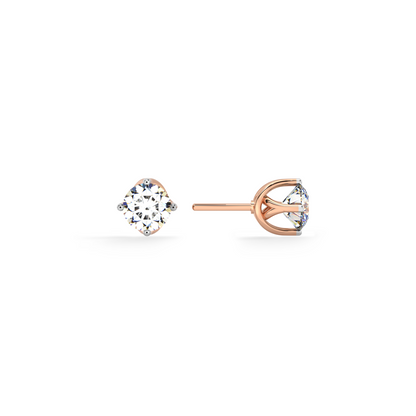 Regal Petal Halo 9KT Gold Lab Grown Diamond Stud Earring