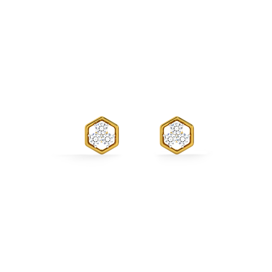 Sweethex 9KT Gold Lab Grown Diamond Stud Earring